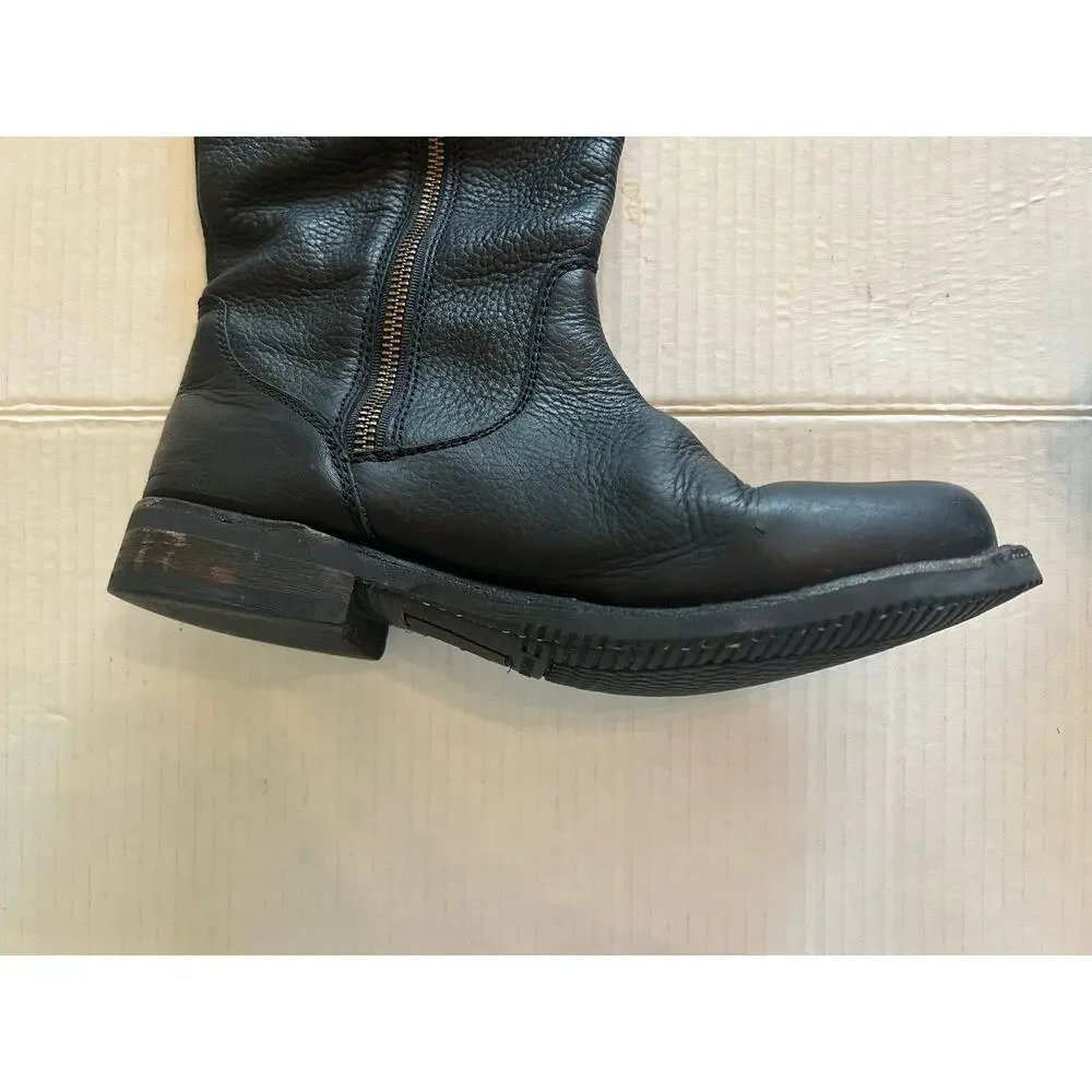 Caboras Women’s Sz 7.5 Black Leather Boots Tall Riding Slip Resistant Equestrian